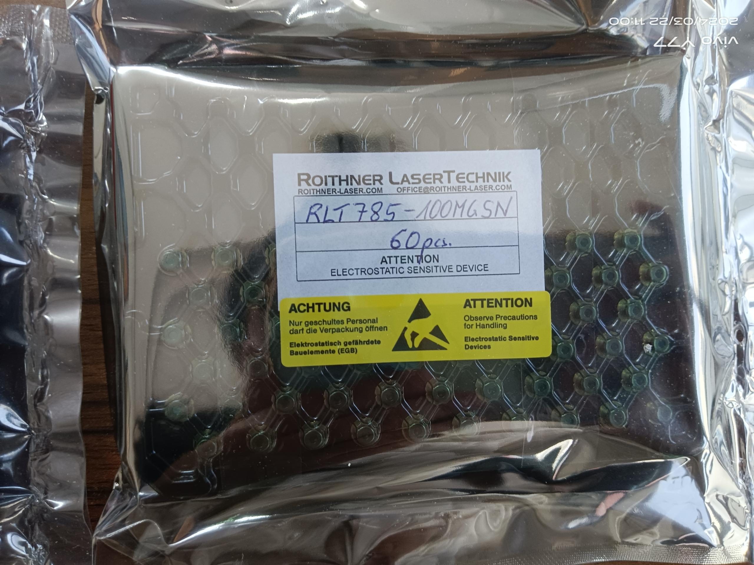奥地利ROITHNER LASERTECHNIK RLT785-100MGSN红外激光二极管