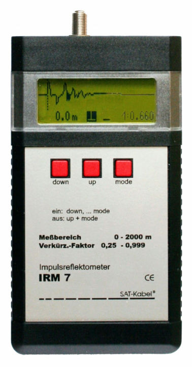 德国SAT-Kabel  IRM 7脉冲反射计 带LCD显示屏，用于故障定位和检查