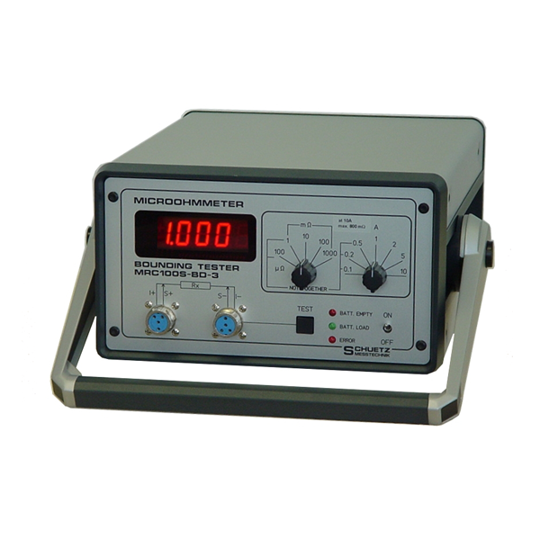 MRC100S–BD-3 微欧表，便携式数字欧姆表，微欧姆计，微欧姆表，测量量程从100 uΩ 至1000 mΩ，可测试接地连接和接地线