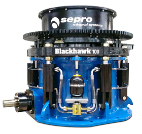 SEPRO BLACKHAWK 100圆锥破碎机，现代化的液压圆破碎机，设计简单,坚固,高效，适用于重型采矿和非采矿企业