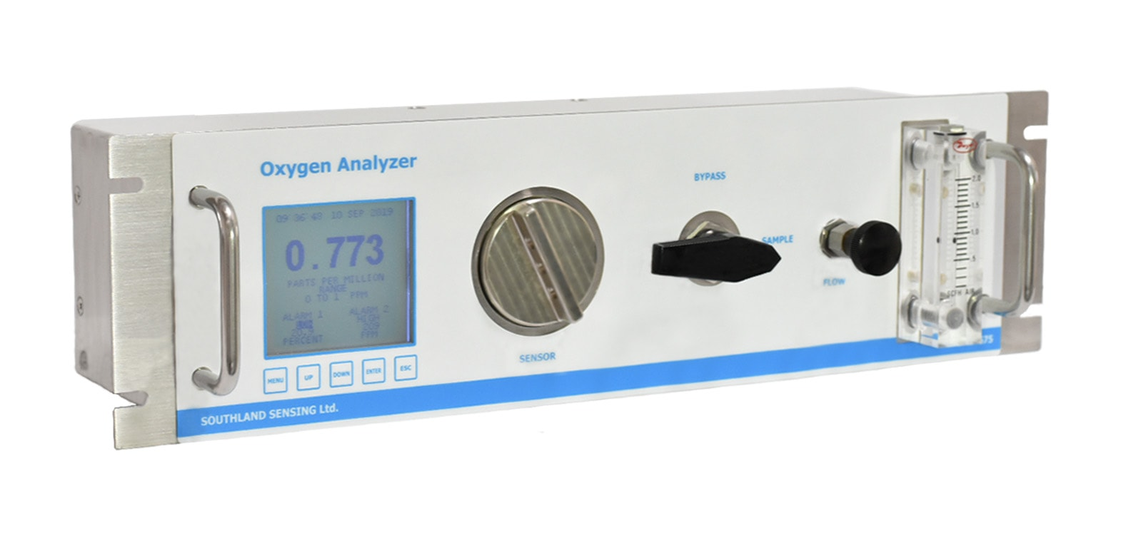 美国Southland Sensing 氧气分析仪 19英寸机架安装在线痕量氧气分析仪0 – 1 ppm,CE