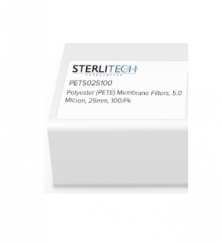 美国 Sterlitech 聚酯（PETE）膜过滤器 PET5025100- 5.0 μm，25 mm