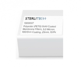 美国 Sterlitech 聚酯（PETG）镀金膜过滤器，5.0 微米，100/0 纳米涂层，25 毫米