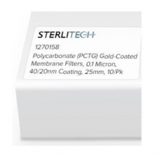 美国 Sterlitech 1270158 聚碳酸酯 (PCTG) 镀金膜过滤器，0.1 微米，40/20 纳米涂层