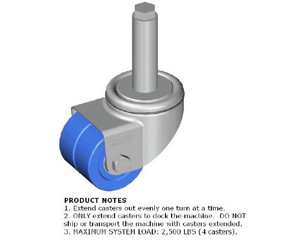 ATLAS Casters LLC Swivel Caster SC1030CS-SX-PXP-600 脚轮