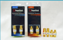美国SuperFlash, 回火防止器,带 CGA ‘A’ 尺寸（3/8“-24UNF）,用于 HVAC 焊枪和调节器、珠宝/工艺焊枪和调节器
