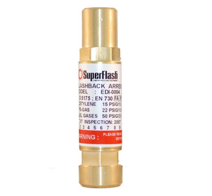 美国SuperFlash, 焊枪和调压阀标准,回火防止器,EDI,用于保护气缸调节器和攻丝点