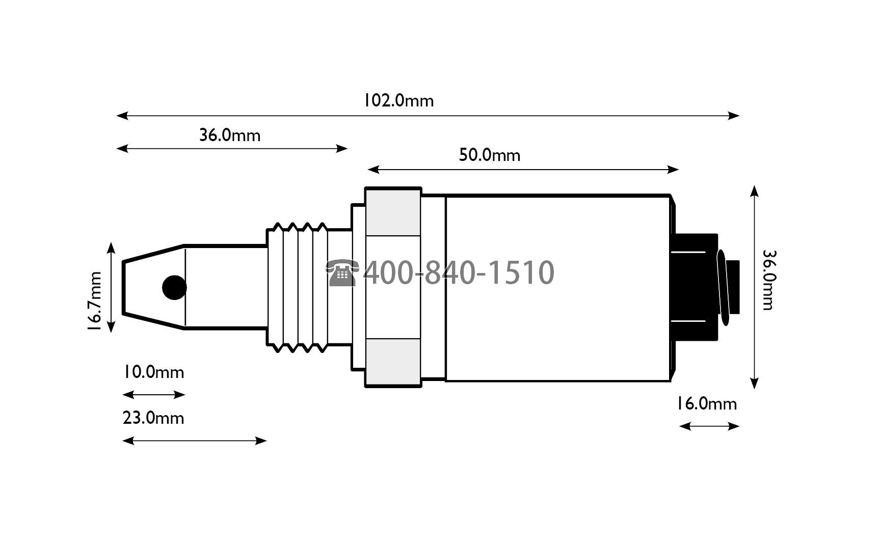 OQSExG2-1-CC-10-5-P 防爆油质传感器包 J1926-3 7/8″ x 14 UNF Thread