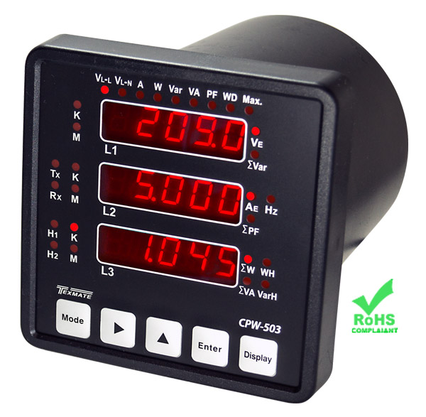 Texmate CPW-503三相功率表,电能表