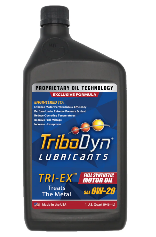 TriboDyn Lubricants TRI-EX 0W-20 全合成机油 （DEXOS）100% 合成机油;这种多用途润滑油为小排量涡轮增压和汽油直喷 （GDI） 发动机提供低速提前点火 （LSPI） 保护