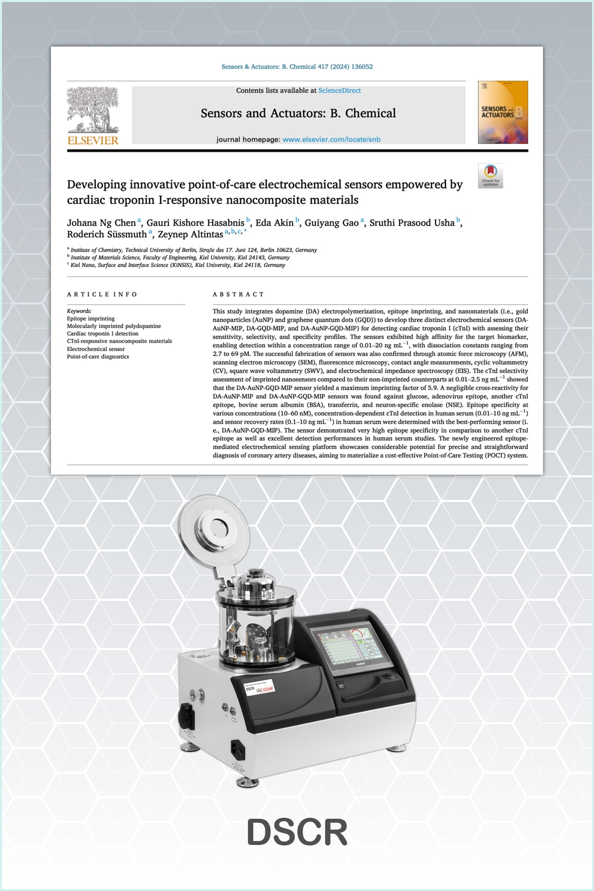 【论文】Cardiac Troponin I Sensors Gold Sputtered By Vac Coat DSCR for SEM Analysis