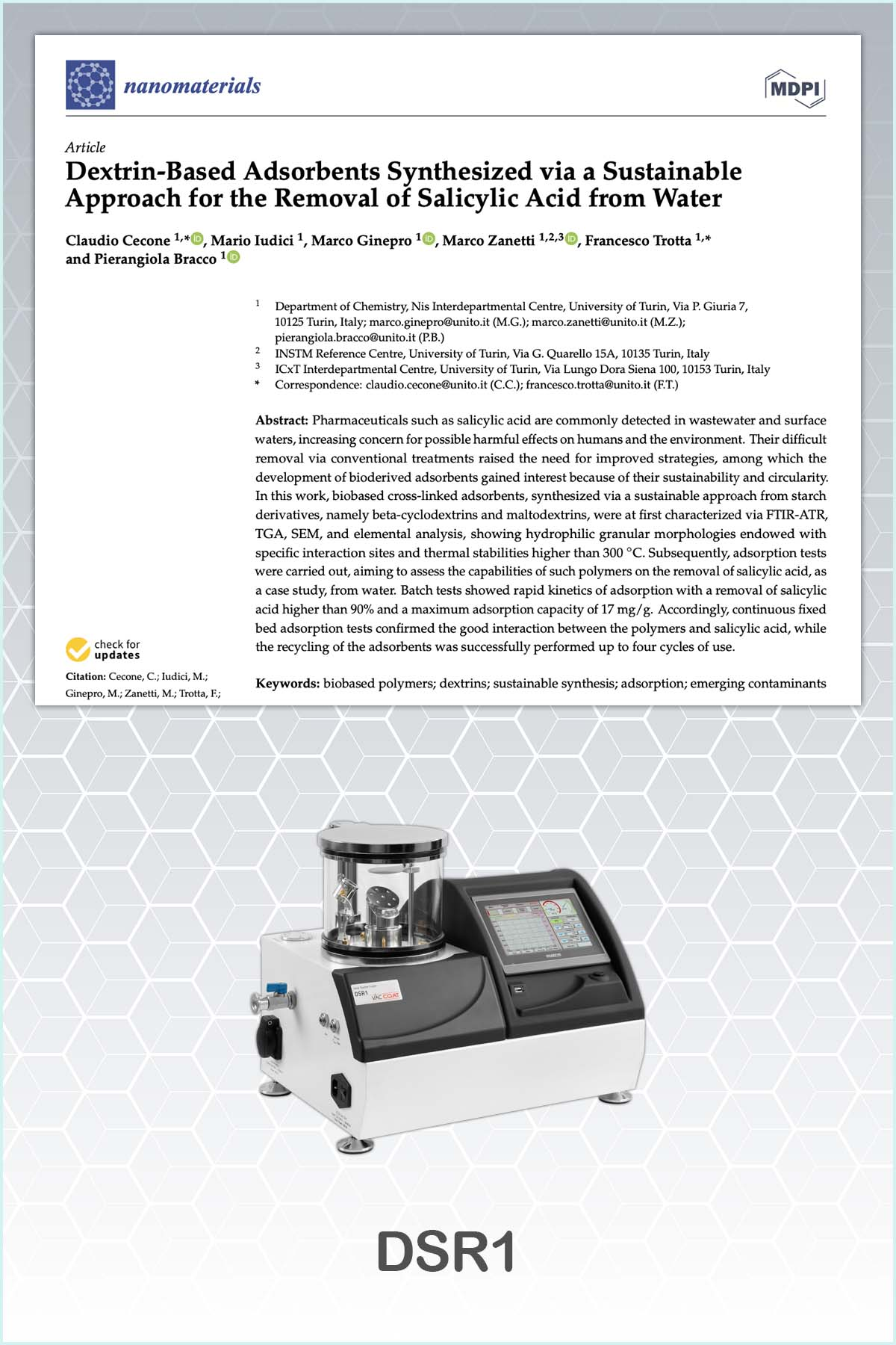 【论文】Scanning Electron Imaging of DSR1 Gold Coated Bio-polymers as an Adsorbent of Salicylic Acid in Water