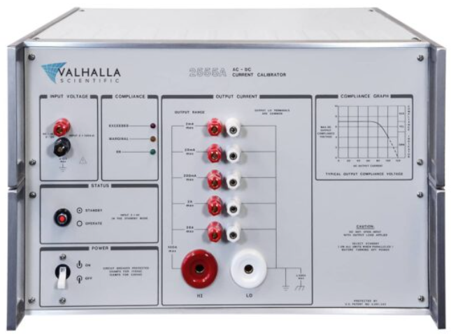 美国 Valhalla Scientific,电流校准器,2555A 100 安培电流校准器和交流/直流跨导放大器
