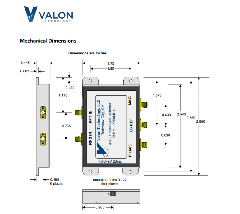 Valon Raca 美国VALON 4002相位检测模块,频率合成器模块,RF模块