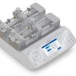 Chemyx Fusion 4000X 独立双通道注射泵，原型号 Fusion 4000, 常用于生物制药应用，如脂质纳米颗粒，微流体混合，以及药物配方应用中的芯片实验室流量控制