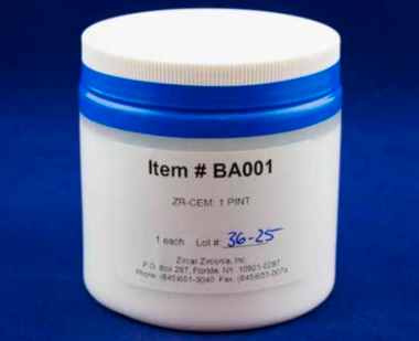美国Zircar Zirconia Inc 水泥/刚性剂和粉末 氧化钇稳定氧化锆水泥ZR-CEM BA001